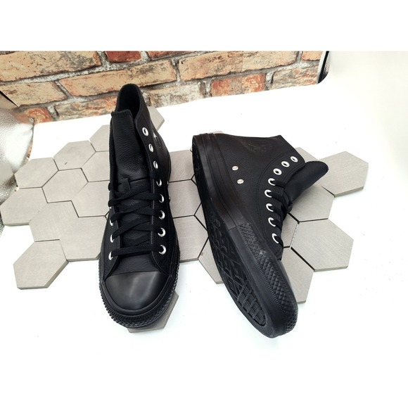 Converse Chuck Taylor Winter Water-Repellent Hi Black Leather‎ Men Sz 13 Rare